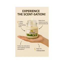 POOKIEMOON Jasmine Scented Soy Jar Candle image 4