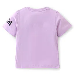 Babyoye Disney Cotton Knit Half Sleeves T-Shirt With Lilo N Stitch Graphics - Purple image 2