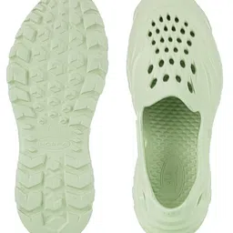 HOPPA SWEDEN Solid Perforated Slip On Clogs - Mint image 4