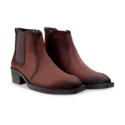 Bxxy Men Square Toe Block Heel Slip-on Chelsea Boots image 2