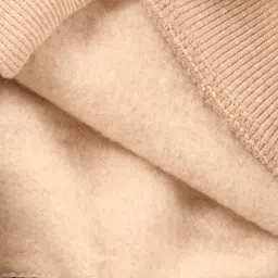 Little Kangaroos Full Sleeves Hooded Sweatshirt Dog & Text Print - Brown image 4