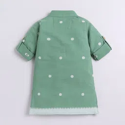 LITTLE COLLARS Boys Striped Regular Pure Cotton Kurta with Pyjamas image 5