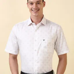 Allen Solly Slim Fit Floral Printed Pure Cotton Formal Shirt-image-19