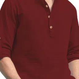 AMRIT TOP WEAR Mandarin Collar Pure Cotton Straight Kurta image 4