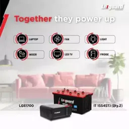 Livguard 1500 VA 150 Ah LGS1700_IT 1554STJ Invertuff Tubular Inverter & Batteries Combo image 4
