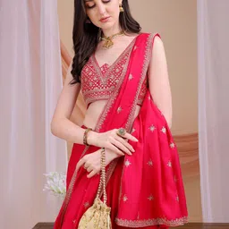 Kinjo Embroidered Sequinned Ready to Wear Lehenga & Blouse With Dupatta image 5