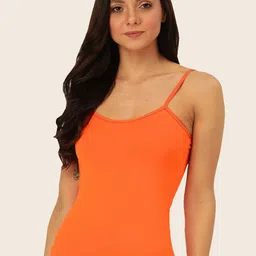 Lady Lyka Women Pack Of 3 Solid Adjustable Straps Camisoles CAMI-04-MSTD-ORG image 2