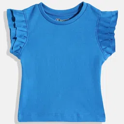 Eteenz Girls Ruffled Regular Knitted Top-image-2