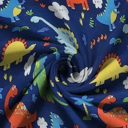 WEAVE AND DECOR Blue Printed Microfiber 300TC Single Bedsheet & 1 Pillow Cover 78x36Inch image 3