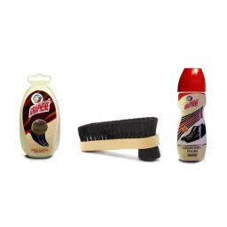 JEEBU 80 ml Natural Shoe Polish & Double Sided Brush Pack of 3-picture-17