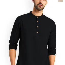 Vida Loca Selection Of 2 Band Collar Cotton Straight Kurtas-picture-32