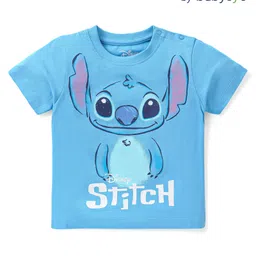 Babyoye Disney 100% Cotton Knit Half Sleeves T-Shirt with Lilo & Stitch Graphics- Blue-picture-27