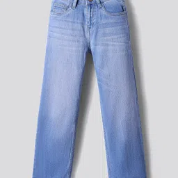 Primo Gino Cotton Woven Full Length Washed Jeans - Light Blue-picture-17