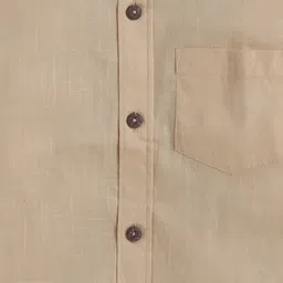 BAATCHEET Cotton Full Sleeves Camel Back Embroidered Shirt - Beige image 5