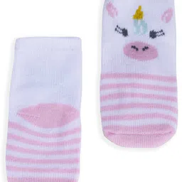 PASSION PETALS Cotton Pair Of 3 Striped & Stars Printed Socks - Multi Color image 5