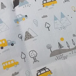 Fabrify 100% soft Muslin cotton New Born Baby Lacy Cotton Bed Frill Mattress Godari Godali Crib Sheet Bedding Set Godadi Baby Mattress ( Pack of 2) image 5