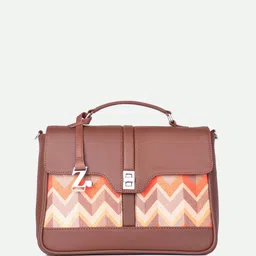 ZOUK Geometric Printed Structured Satchel-picture-31