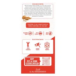 MuscleBlaze High Protein Natural Peanut Butter Unsweetened - Crunchy image 2