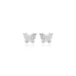 Shyne Jewels 925 Sterling Silver Rhodium-Plated CZ Stones Studded Quirky Shaped Studs-picture-10