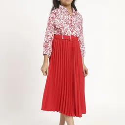 OTABU Floral Print A-Line Midi Dress image 3