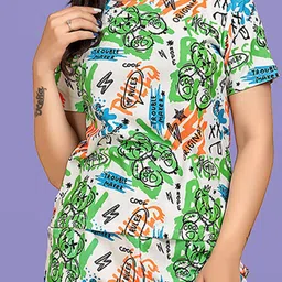 SAKARMAA Printed  T-Shirt & Joggers Co-Ords image 2