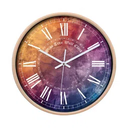 OLIVE TREE Cream-Coloured & Blue Printed Traditional Wall Clock image 2
