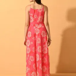 KALINI Women Ethnic Motifs Printed Chiffon Maxi Dress image 3