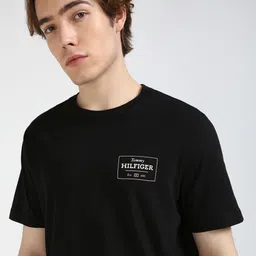 Tommy Hilfiger Men Solid Round Neck Cotton T-shirt image 5