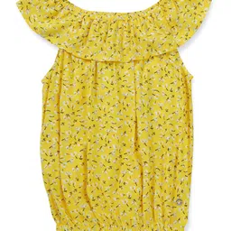 Gini and Jony Girls Floral Printed Off-Shoulder Cotton Top image 1