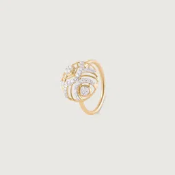 Mia by Tanishq 14KT Gold Diamond Studded Finger Ring image 3