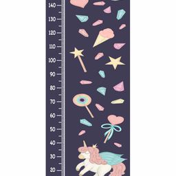 WENS Removable Height Measurement Wall Sticker Unicorn Print - Dark Blue-picture-4