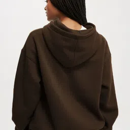 Moda Rapido Women Typography Printed Hooded Pockets T-shirt image 4