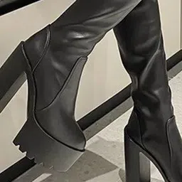 MONRSH Women Block Heel Long Boots image 2