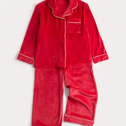 Marks & Spencer Girls Lapel Collar Night suit-picture-25