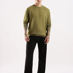 Calvin Klein Jeans Men Ribbed Round Neck Woollen Pullover Sweater image 3