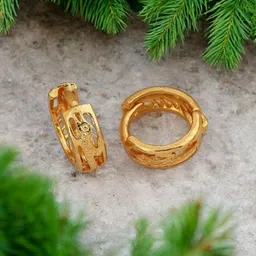 SHREE KRISHNA SHOPPING Unisex Gold-Plated Brass Earrings-picture-25