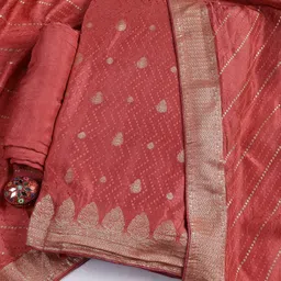 Meena Bazaar Art Silk Unstitched Dress Material-picture-22