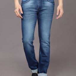 RJ Denim Men Narrow Regular Fit Mid-RiseLow Distress Heavy Fade Stretchable Jeans-picture-33