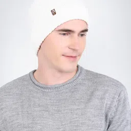 Bharatasya Men Solid Cotton Knitted Ribbed Beanie-picture-41