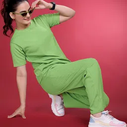 JK Creation Printed Round Neck Top & Trousers Co-Ords image 2