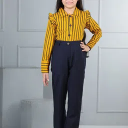 Cutiekins Girls Striped Top with Trousers-picture-18