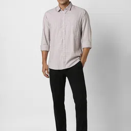 Peter England Casuals Men Slim Fit Grid Tattersall Checked Cotton Casual Shirt image 3