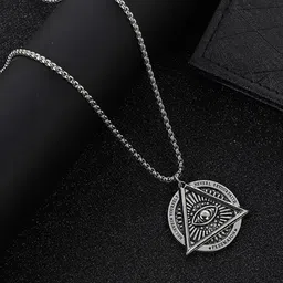 KRENOZ Silver-Plated Pendant with Chain-picture-35