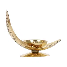 Amaya Decors Textured Moon Shape Brass Incense Stick Holder image 4