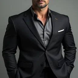 Satchitanand Notched Lapel Single Breasted Cotton Formal Blazer-picture-11