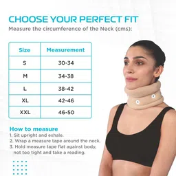 vissco Cervical Collar With Chin Support | Support & Stability to the Neck-Large Neck Support image 2