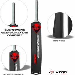 lyzoo Hard PVC Heavy duty 15+ Age PVC/Plastic Cricket Bat For 15+ Yrs image 3