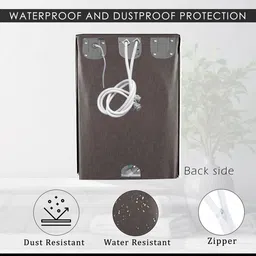 Kuber Industries Brown Light Weight Front Load Washing Machine Cover image 5