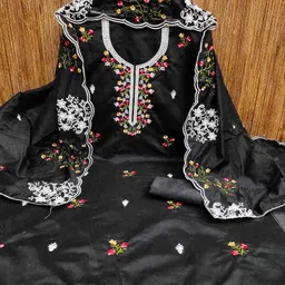 KIMISHA Floral Embroidered Unstitched Dress Material-picture-41