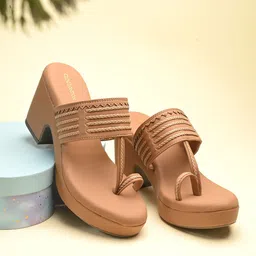 CLOG LONDON Women Round Toe Open Back Block Sandals-picture-9